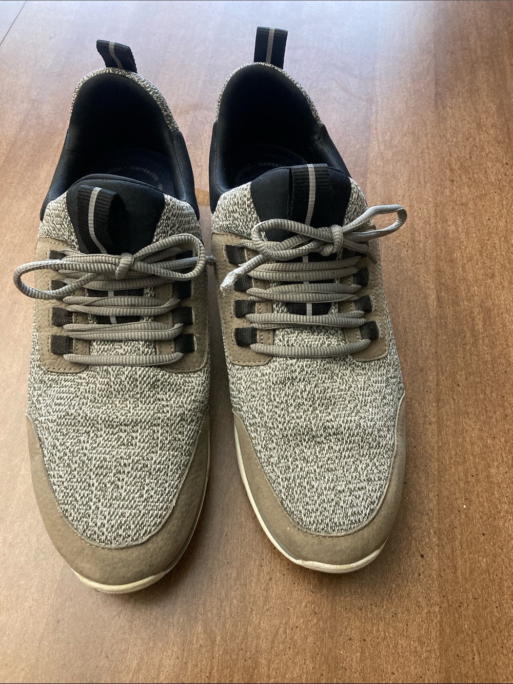 Johnston & Murphy Men's Knit Sneakers in Taupe and Black